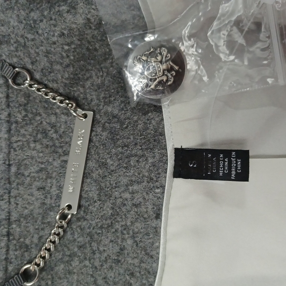 White House Black Market Smoked Pearl Ball Chain-Trim Cape Womens Small - Picture 10 of 11